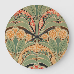 Jugendstil-Muster Nr. 3 in Emporio Moffa Große Wanduhr
