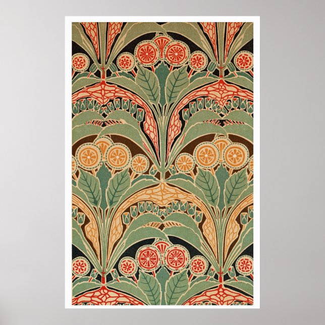 Jugendstil-Muster Nr. 3 in Emporio Moffa Poster (Vorne)