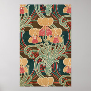 Jugendstil-Muster Nr. 4 in Emporio Moffa Poster