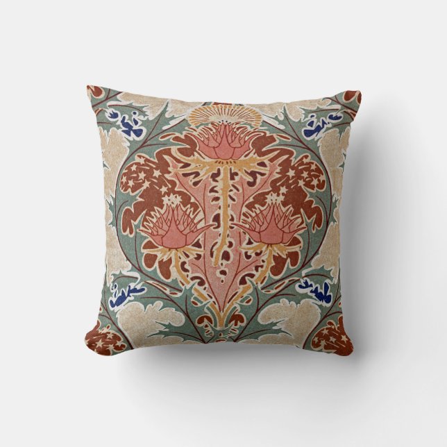 Jugendstil-Muster Nr. 6 in Emporio Moffa Kissen (Vorderseite)