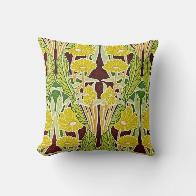 Jugendstil-Muster Nr. 7 in Emporio Moffa Kissen (Vorderseite)