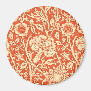 Jugendstil-Nelke-Damaskus, Mandarinorange Magnet