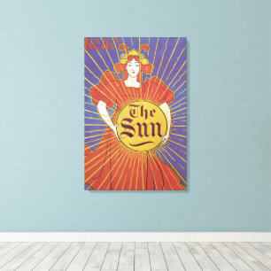Jugendstil, New York Sun Zeitung Leinwanddruck
