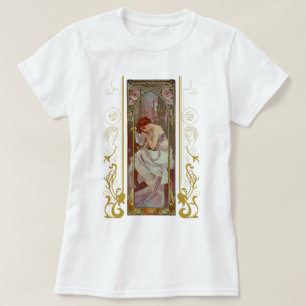 Jugendstil-Night's Erholung von Alphonse Mucha T-Shirt