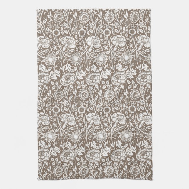 Jugendstil-Nobelpreisträger, Taupe und Weiß Handtuch (Vertikal)