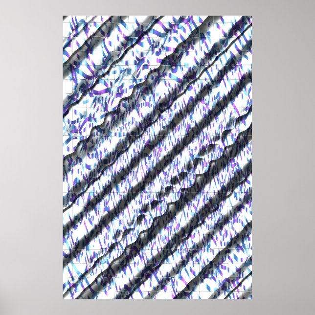 Jugendstil OP Art Muster  Poster (Vorne)