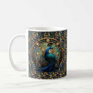Jugendstil-Pfau auf Efee-Kaffeetasse 2 Kaffeetasse
