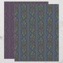 Jugendstil Pfauen Scrapbook Papier
