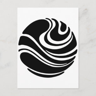 Jugendstil-Planet-Wirbel-Motiv Postkarte
