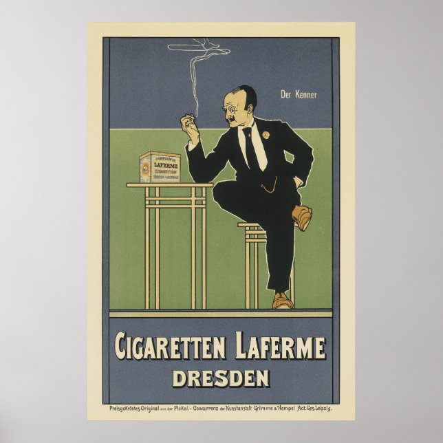 Jugendstil-Poster - Cig Poster (Vorne)