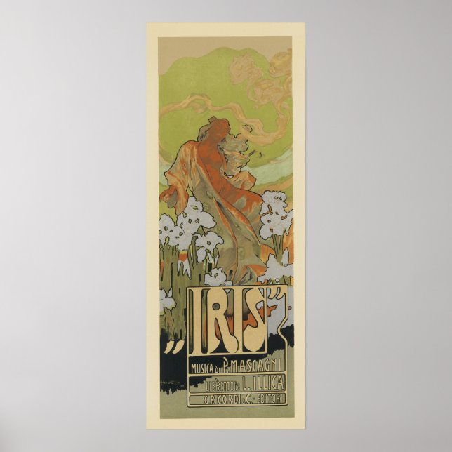 Jugendstil-Poster - Iris Poster (Vorne)