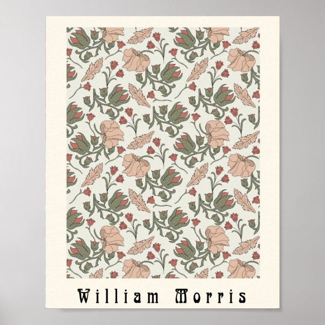 Jugendstil-Poster William Morris Vintage Blume Poster (Vorne)