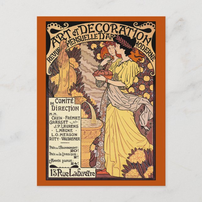 Jugendstil-Postkarte: Art & Deco Postkarte (Vorderseite)