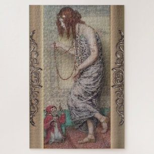 Jugendstil Prinzessin und ihr Affe Gemälde
