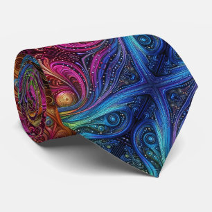Jugendstil-Regenbogen-Schaltkreisplatine-Krawatte Krawatte
