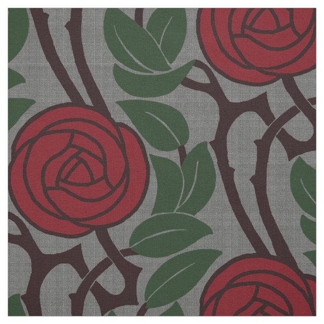 Jugendstil-Rose Stoff (Muster)