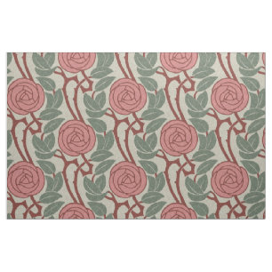 Jugendstil-Rose Stoff