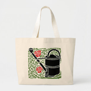 Jugendstil-Rose und Wassersport Jumbo Stoffbeutel
