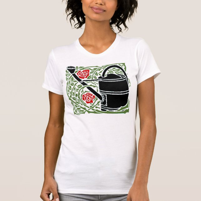 Jugendstil-Rose und Wassersport T-Shirt (Vorderseite)