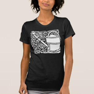 Jugendstil-Rose und Wassersport T-Shirt