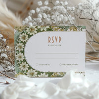 Jugendstil-RSVP-Karte für die Einladung zur Hochze
