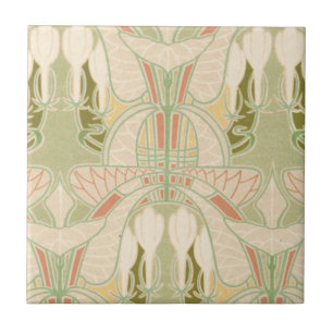 Jugendstil schönes geometrisches Muster floral Fliese