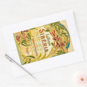 Jugendstil-Schönheitslotion Sibirien-Label Rechteckiger Aufkleber