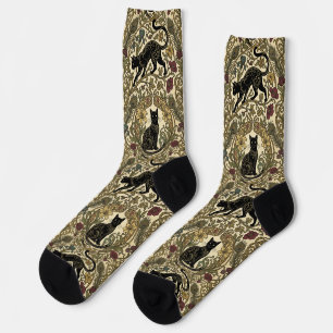 Jugendstil Schwarze Katzen Socken