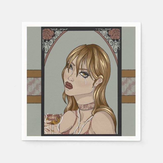 Jugendstil Serviette (Vorderseite)