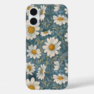 Jugendstil-Shasta-Margeriten iPhone 16 Plus Hülle