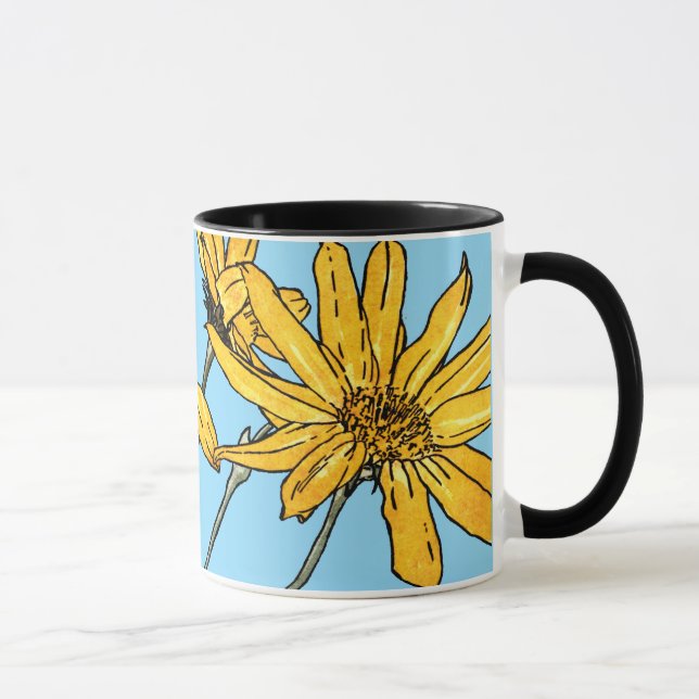 Jugendstil-Sonnenblumen Tasse (Rechts)