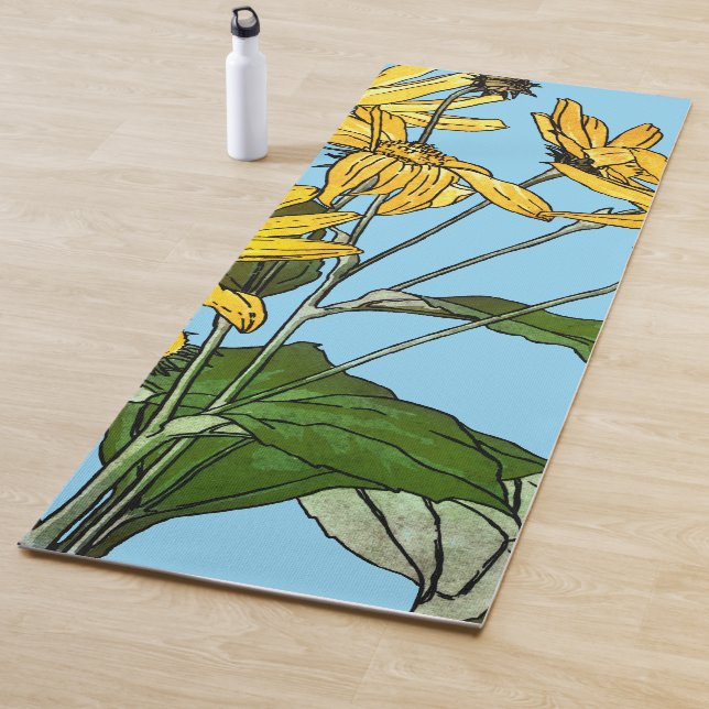Jugendstil-Sonnenblumen Yogamatte (Beispiel)