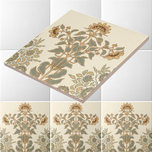 Jugendstil-Sonnenblumenfries-Muster aus der viktor Fliese