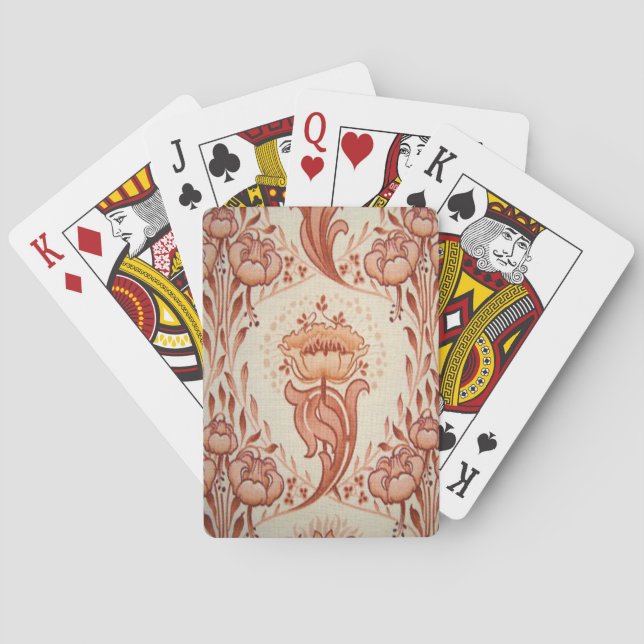 Jugendstil-Spielkarten Spielkarten (Rückseite)