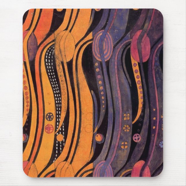 Jugendstil Stilvolle Tulpen - Mousepad (Vorne)