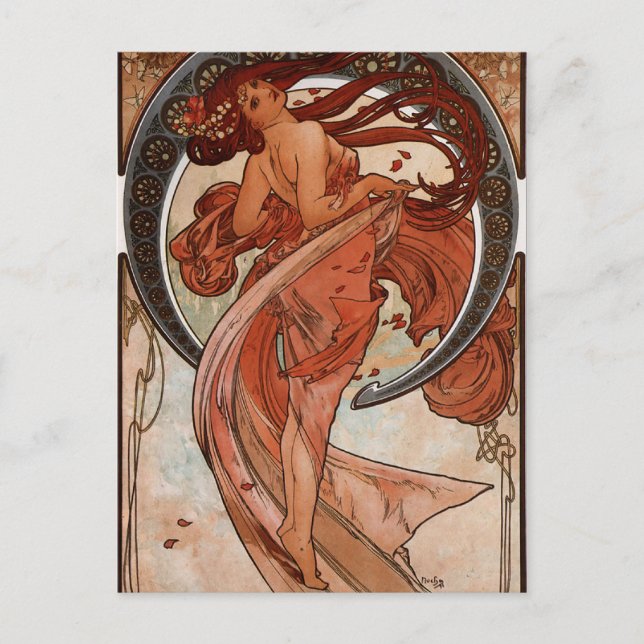 Jugendstil Tanz Postkarte (Vorderseite)