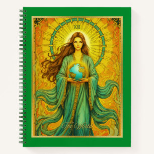 Jugendstil-Tarot-Card - World Journal Notizbuch