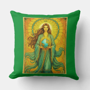 Jugendstil-Tarot-Karte Kissen