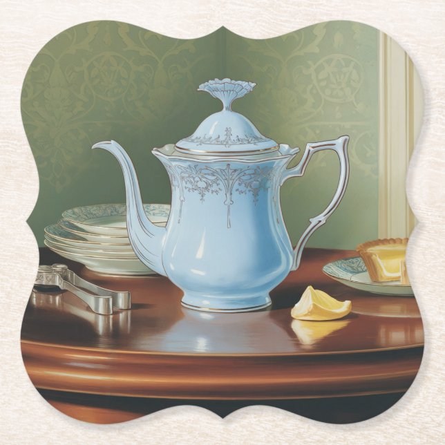 Jugendstil-Teapot Untersetzer Set (Vorderseite)