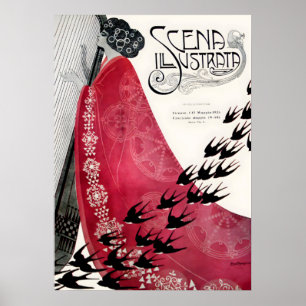 Jugendstil - Theater - Scena Illustrata und Figar Poster