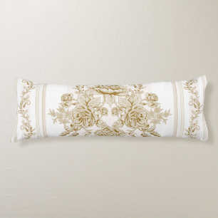 Jugendstil,Toile,Blumen,Muster,Beige,Chic,elegant Seitenschläferkissen