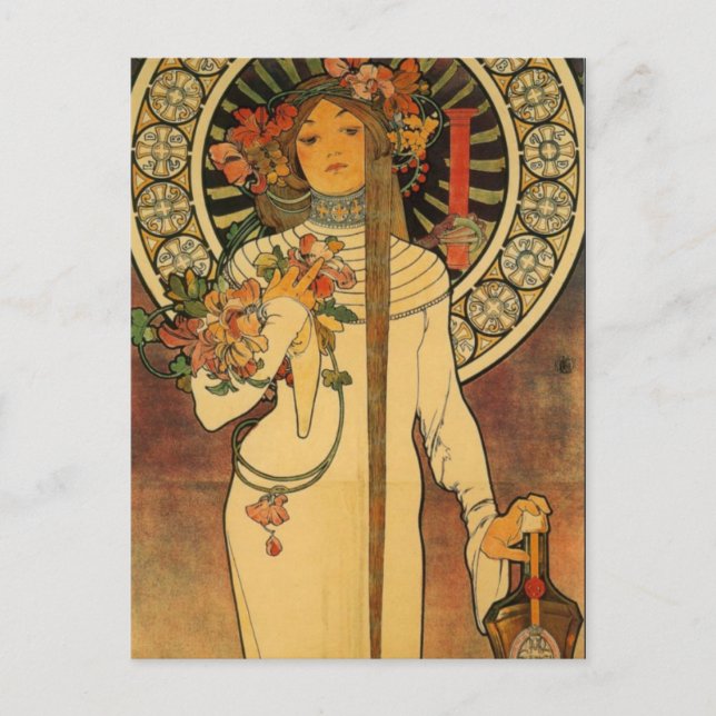 Jugendstil: Trappistinische Postkarte (Vorderseite)