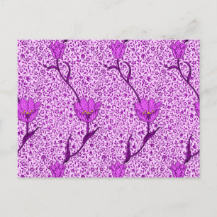 Jugendstil-Tulpen-Damaskus, Veilchen und Orchidee Postkarte