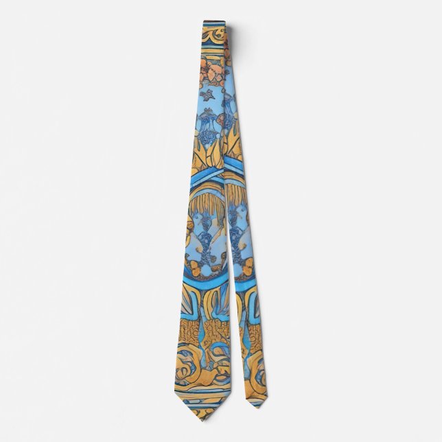 Jugendstil und persische Kunst - inspirierte digit Krawatte (Vorderseite)