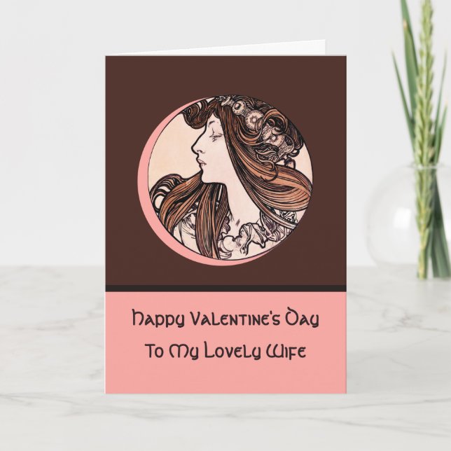 Jugendstil-Valentinstag Museo Cantonale d'Arte Feiertagskarte (Vorderseite)