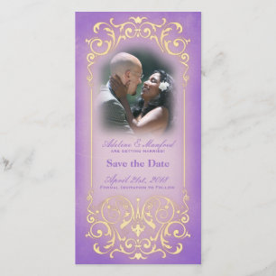 Jugendstil Viktorianisch: Lilac & Gold Save the Da Date