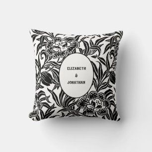 Jugendstil Vintage Botanisches Blumenmuster Kissen