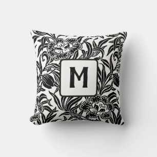 Jugendstil Vintage Botanisches Blumenmuster Kissen
