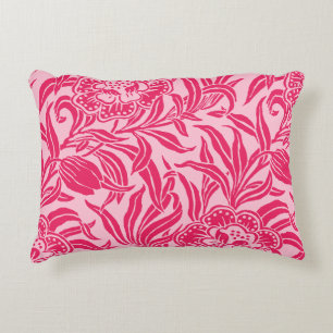 Jugendstil Vintage Floral Botanisches Rosa Muster Dekokissen
