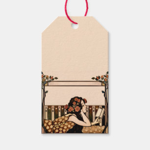 Jugendstil Vintage-Leser Geschenkanhänger